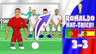 💥RONALDO HATTRICK💥 33 Portugal vs Spain World Cup 2018 Goals Highlights Parody [upl. by Clerk]