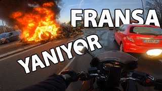 VERGİLERE İSYAN   FRANSA ÇİFTÇİ AYAKLANMASI  motovlog fransa çifçi mazot zam [upl. by Orest]