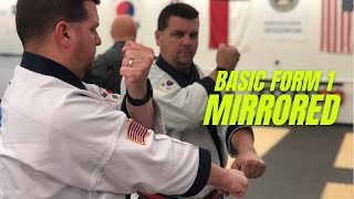 How to do Basic Form 1 for Tang Soo Do – Mirrored [upl. by Skoorb]