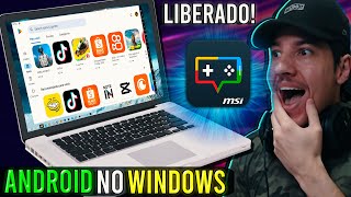 Novo EMULADOR ANDROID da MSI para o Windows  VEJA COMO USAR [upl. by Packton]