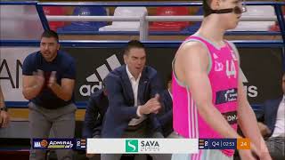 Nikola Topić hits long three to seal the win for Mega MIS FMP Soccerbet  Mega MIS 16102023 [upl. by Ilona]