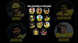 CSK Best Playing 11 For IPL 2025 🔥 [upl. by Suolevram525]