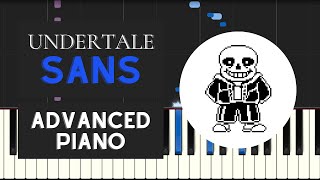 Sans Advanced Piano Tutorial  Undertale [upl. by Parthen21]