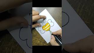 Easy Drawing and Sketch Ideas  Pencil and Markers StepbyStep Honey Bee Drawing Tutorial [upl. by Ynamad]