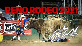 RENO RODEO 2021  Bullriding WRECKS AND SAVES  JB Mauney wins it all [upl. by Amaj]