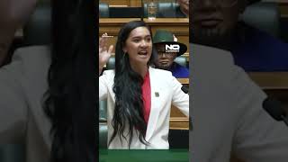 New Zealand MP HanaRawhiti MaipiClarke performed haka in parliament [upl. by Harriette]