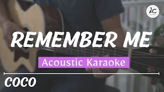 Remember Me  Acoustic Karaoke Coco [upl. by Samara]