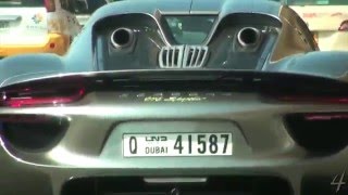 Porsche 918 Spyder DRIVING in DUBAI [upl. by Rafiq]