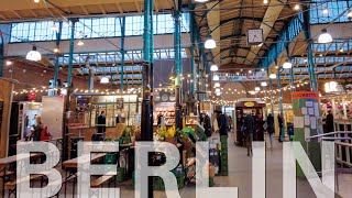 Berlin walk Kreuzberg Markthalle Neun food market 🇩🇪 4K 2020 Germany [upl. by Lehcear]