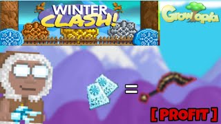 USING WINTER CLASH FINALE TICKET profit  GET ULTIMATE PRIZE  GROWTOPIA [upl. by Stagg]