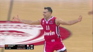 Kostas Sloukas buzzer beater vs Anadolu Efes [upl. by Nolyat]