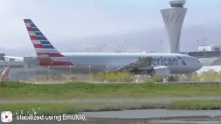 RARE American Airlines Boeing 777223ER N777AN  SFO 07312023 [upl. by Leahcimaj164]