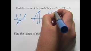 Find the Vertex of a Parabola from an Equation [upl. by Eednam]