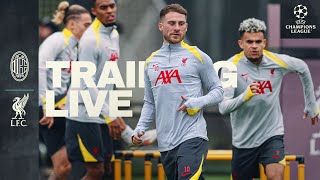 Live Training Reds prepare for UCL opener  AC Milan vs Liverpool  UEFA Champions League [upl. by Dagnah]