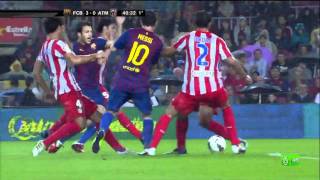 FC Barcelona 50 Atlético Madrid  Highlights 24092011mp4 [upl. by Eemiaj]