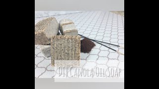 DIY Canola Oil Soap  Exfoliating Bar [upl. by Alage]