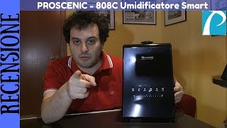 RECENSIONE  Proscenic 808C Umidificatore Smart compatibile con Alexa e Google Home [upl. by Berta]