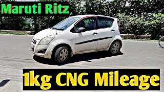 Maruti Suzuki Ritz 1kg CNG mileage  Ritz CNG mileage and Customer review [upl. by Petit]