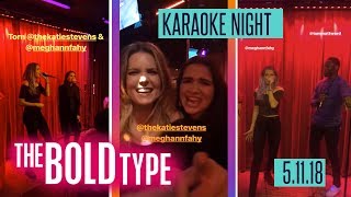 The Bold Type Cast Singing Karaoke Night May 11  Katie Stevens Meghann Fahy amp more [upl. by Ahsrop]