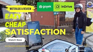 INDRIVE APLIKASI ONLINE EAZY CHEAP AND SATISFACTION inDrive MOTOVLOG amp REVIEWOjek Online Bandung [upl. by Adok]