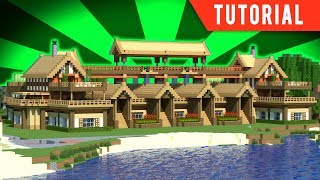 MINECRAFT  How To Build A Large Wooden Mansion  Tutorial [upl. by Lzeil691]