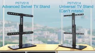 PERLESMITH PSTVS16 Swivel Tabletop TV Stand for 37  75 Inch TVs [upl. by Redle]