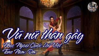 Karaoke Vũ Nữ Thân Gầy Tone Nam  TAS BEAT [upl. by Golter]