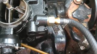 How to replace a fuel pump and fuel lines on carburated Mercruiser 50 Alpha [upl. by Oinotla]