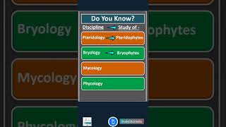 Do You Know Mycology and Phycologyshorts [upl. by Adiaz]