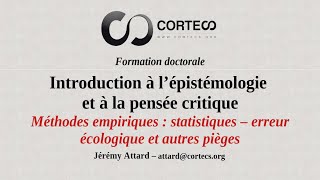 Introduction à lépistémologie et à la pensée critique  6  autres pièges statistiques [upl. by Ailhad125]