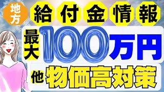 【3月11日時点給付金情報】最大100万円支給｜物価高騰対策｜様々な支援策｜水道料金減免｜現金給付｜自治体が行う支援策｜上乗せ給付｜給付金の概要｜令和５年度支給要件 等 [upl. by Nylicaj]