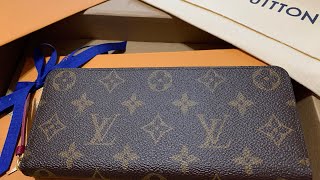 Louis Vuitton Clemence Wallet in Monogram Unboxing Up Close  Jan 2022 [upl. by Kimura711]