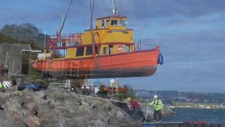 Brixham Belle and Clipper Winter LiftOut 20102016 [upl. by Gerrilee]