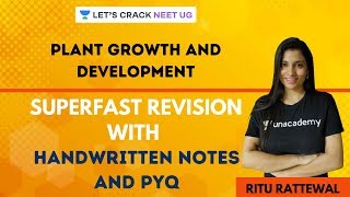 Plant Growth and Development  Superfast Revision with Handwritten Notes and PYQs [upl. by Wilonah384]