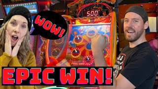 3 BONUS WINS in a row on ARCADE Hoopla EPIC WIN arcade epic gamer couplegoals [upl. by Anetsirhc]