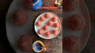 Ganpati special Rose Coconut Modaks Takes just 15 mins to make No steam No fry 😍 shorts [upl. by Rinee]