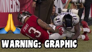 Mike Evans INJURY TORN HAMSTRING GRAPHIC WARNING 🙏 Ravens vs Buccaneers [upl. by March682]