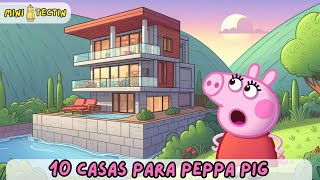 ¡Diez Casas Divertidas para Peppa Pig 🐷🏠  Mini Tectín [upl. by Sathrum]