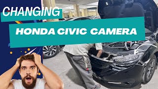 Honda Civic Front Camera change hondacivic automobile travel subscribe love cars pakistan [upl. by Alliuqa652]