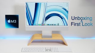 M3 iMac Unboxing Comparison and First Look [upl. by Odnaloy23]