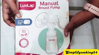 How to use a manual breast pump Luvlap [upl. by Nachison]