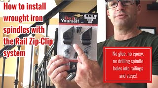 Dad Installs Wrought Iron Spindles Using the Rail ZipClip System [upl. by Ydualc]