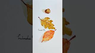 How to paint watercolour autumn leaves watercolor artdaily leaves [upl. by Yniar]