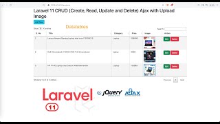 Laravel 11 CRUD Create Read Update and Delete Ajax with Upload Image [upl. by Ratha538]