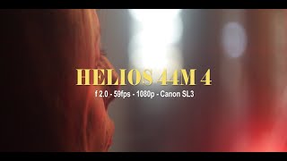 Night test with Helios 44M 4 lens with anamorphic mod  Canon SL3 [upl. by Idurt]