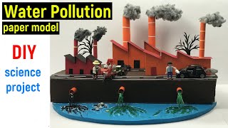 Water pollution model  water pollution project model  how to make water pollution model  diy [upl. by Alekin905]