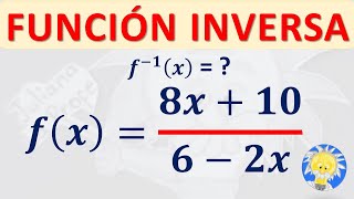 🙃 Cómo determinar la FUNCIÓN INVERSA de una FUNCIÓN RACIONAL  Juliana la Profe [upl. by Susana]