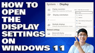 How To Open The Display Settings on Windows 1011 [upl. by Cirad]