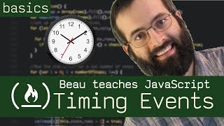 setInterval and setTimeout timing events  Beau teaches JavaScript [upl. by Hairahcez]