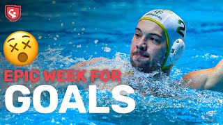 Lobs Backhands and Outlandish Finishes 🤯  Best Goals  Water Polo Champions League Matchday 3 [upl. by Aarika730]